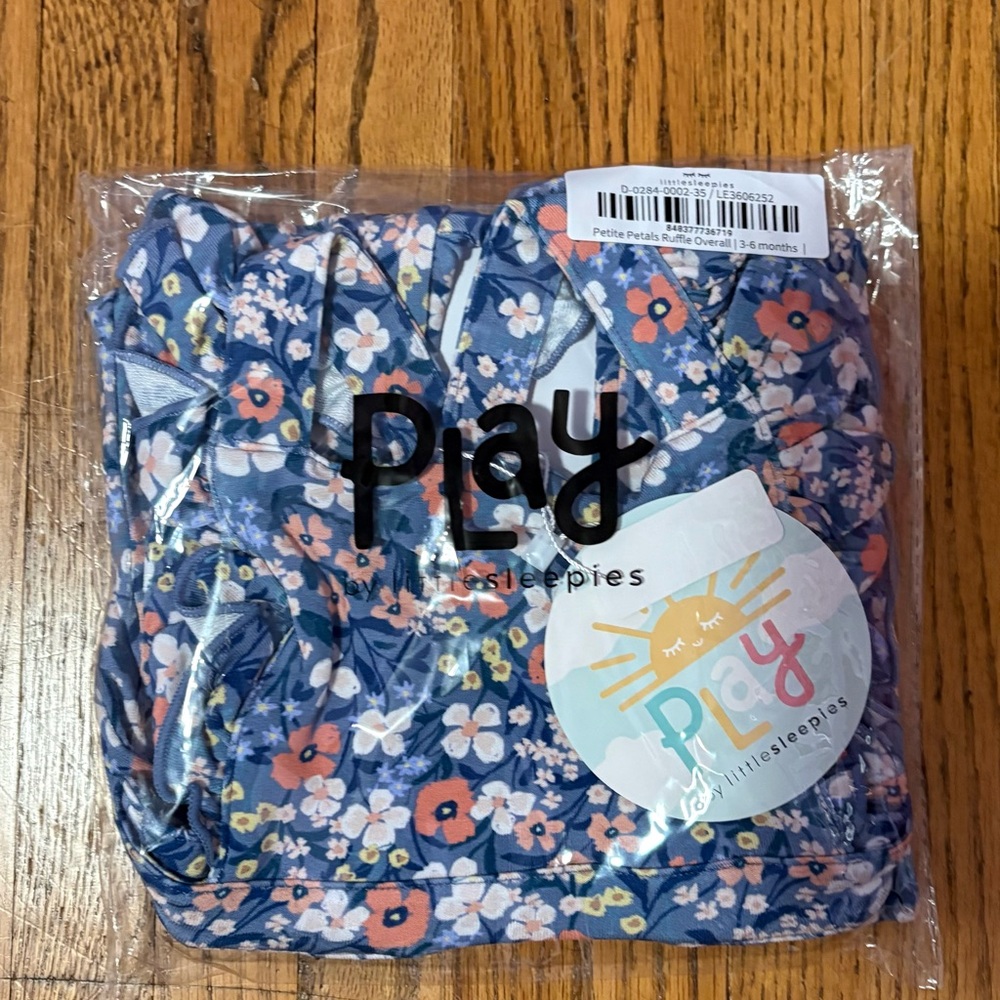 Little Sleepies Floral overalls 3-6m